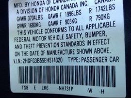 2014 CIVIC BLACK LX 1.8 AT  A24020